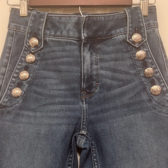 White House Black Market High Rise Silver Blue Jeans - Picture 5 of 14